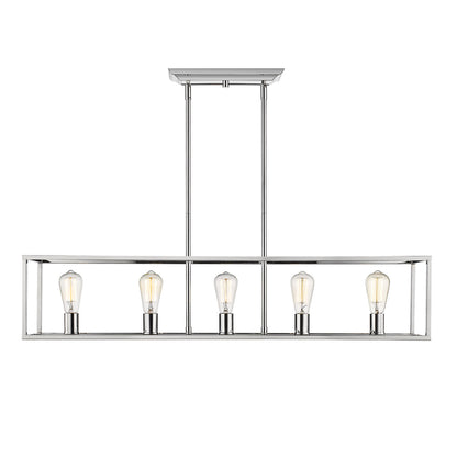 Golden Lighting Wesson 5-light Island Light in Chrome - - Golden Lighting