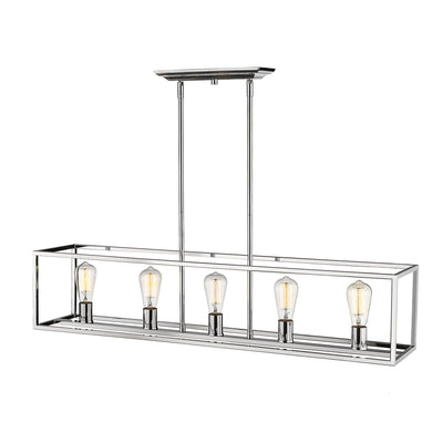 Golden Lighting Wesson 5-light Island Light in Chrome - - Golden Lighting