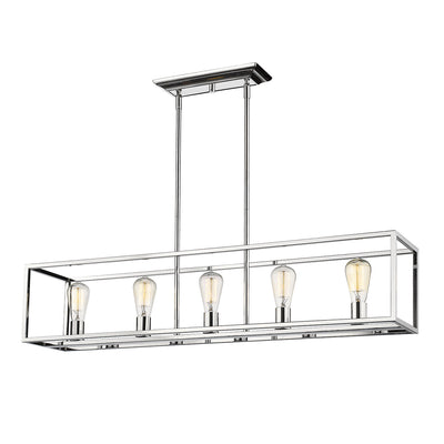 Golden Lighting Wesson 5-light Island Light in Chrome - - Golden Lighting