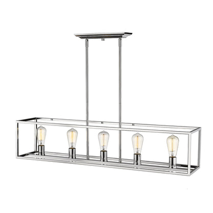 Golden Lighting Wesson 5-light Island Light in Chrome