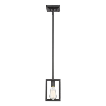 Golden Lighting Wesson 1-light Pendant in Matte Black - - Golden Lighting