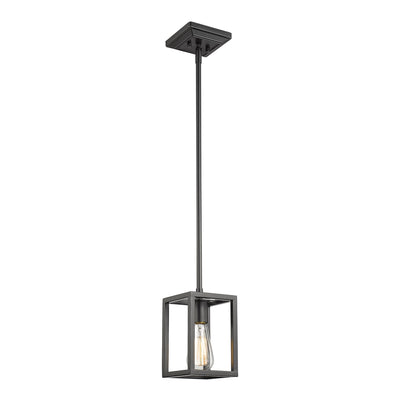 Golden Lighting Wesson 1-light Pendant in Matte Black - - Golden Lighting