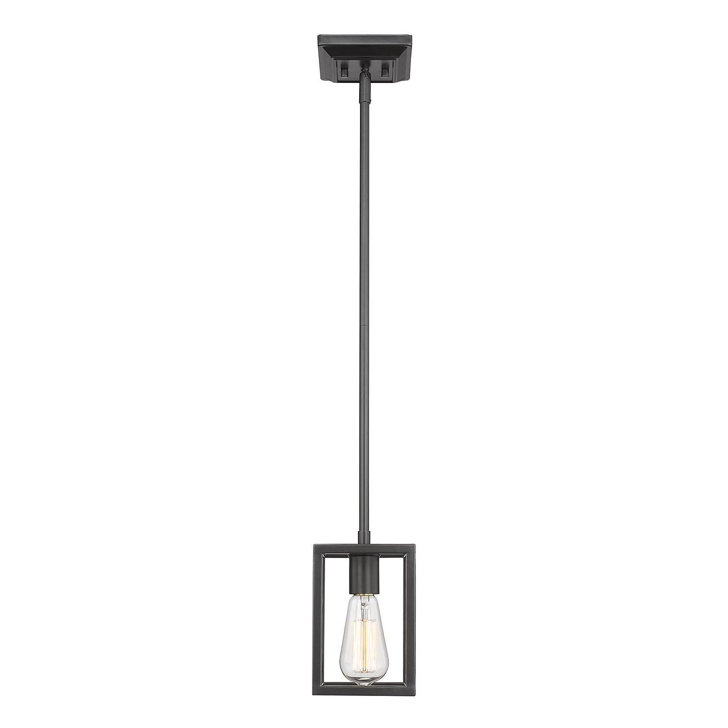 Wesson Mini Pendant in Matte Black - - Golden Lighting