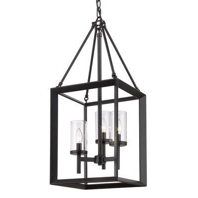 Golden Lighting Smyth 3-light Pendant in Matte Black - Default Title - Golden Lighting