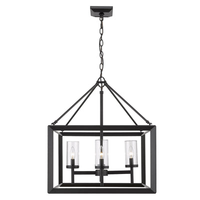 Golden Lighting Smyth 4-light Chandelier in Matte Black - - Golden Lighting