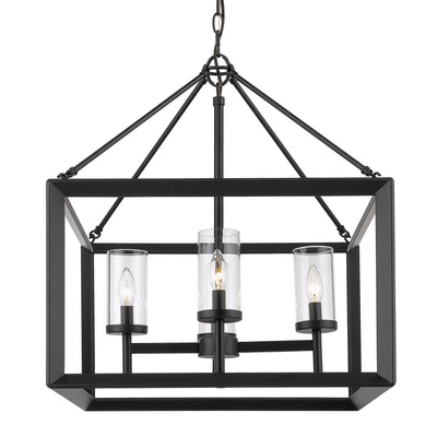 Golden Lighting Smyth 4-light Chandelier in Matte Black - - Golden Lighting
