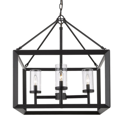 Golden Lighting Smyth 4-light Chandelier in Matte Black - - Golden Lighting