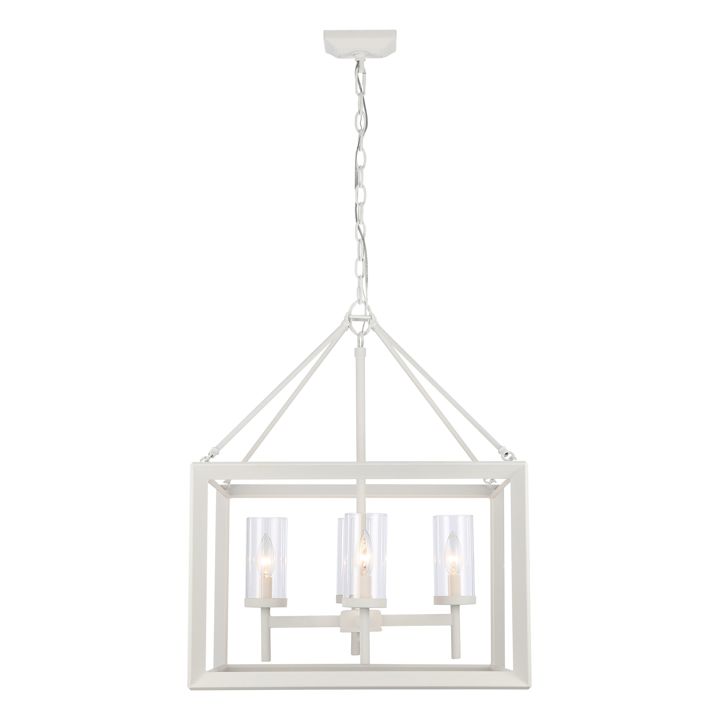 Golden Lighting Smyth 4-light Chandelier in Natural White - - Golden Lighting