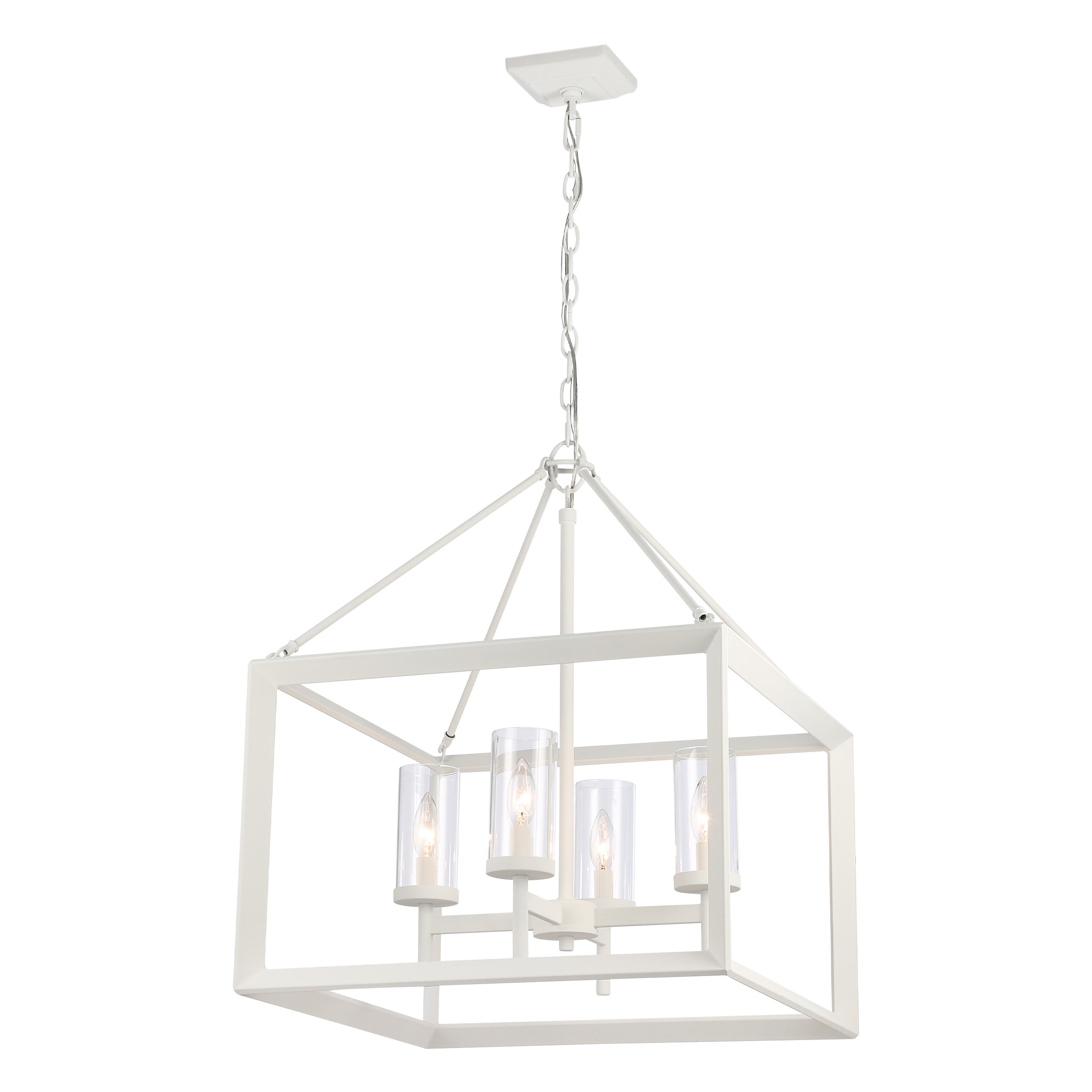 Golden Lighting Smyth 4-light Chandelier in Natural White - - Golden Lighting