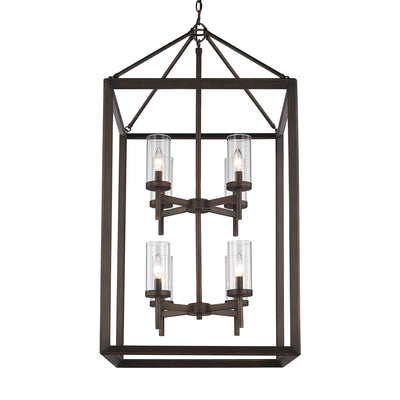 Golden Lighting Smyth 8-light Pendant in Gunmetal Bronze - - Golden Lighting