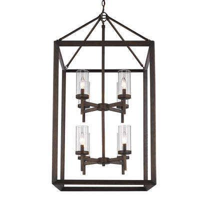 Golden Lighting Smyth 8-light Pendant in Gunmetal Bronze - - Golden Lighting