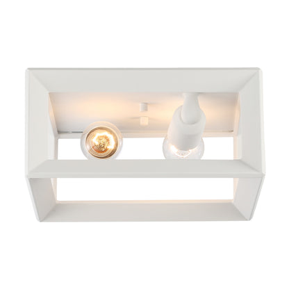 Golden Lighting Smyth 2-light Flush Mount in Natural White - - Golden Lighting