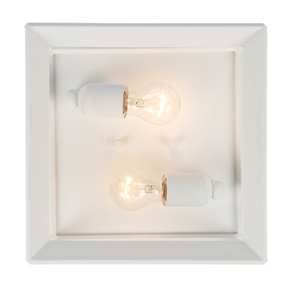 Golden Lighting Smyth 2-light Flush Mount in Natural White - - Golden Lighting