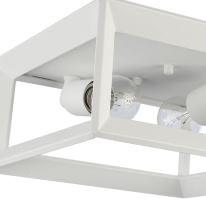 Golden Lighting Smyth 2-light Flush Mount in Natural White - - Golden Lighting