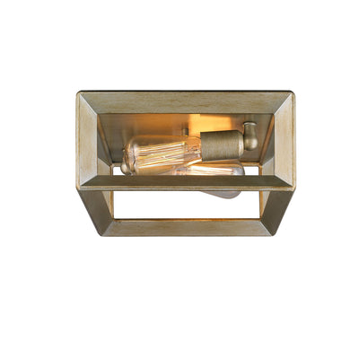 Golden Lighting Smyth 2-light Flush Mount in White Gold - - Golden Lighting