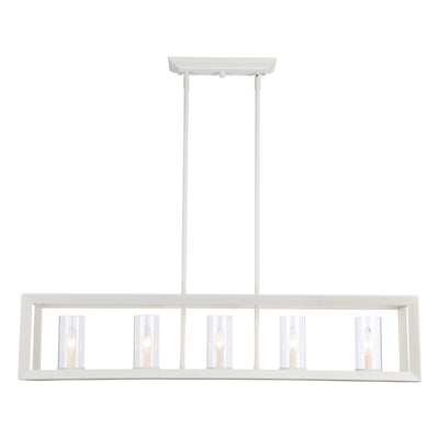 Golden Lighting Smyth 5-light Island Light in Natural White - - Golden Lighting