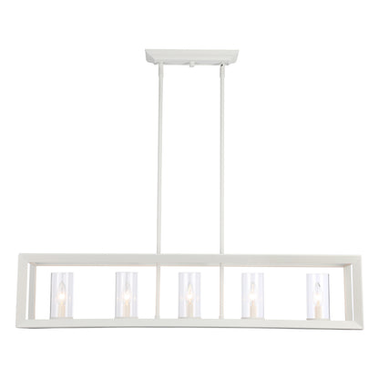 Golden Lighting Smyth 5-light Island Light in Natural White - - Golden Lighting