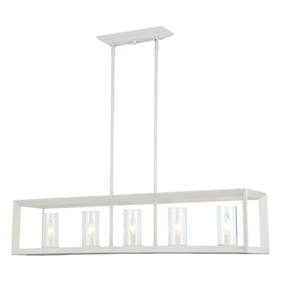 Golden Lighting Smyth 5-light Island Light in Natural White - - Golden Lighting