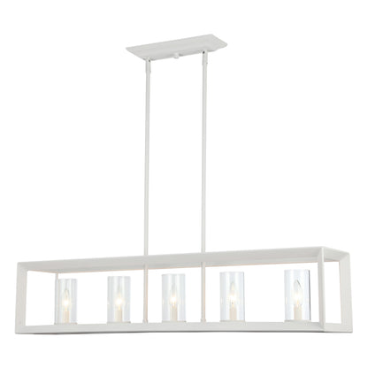 Golden Lighting Smyth 5-light Island Light in Natural White - - Golden Lighting