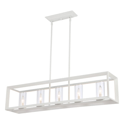 Golden Lighting Smyth 5-light Island Light in Natural White - - Golden Lighting