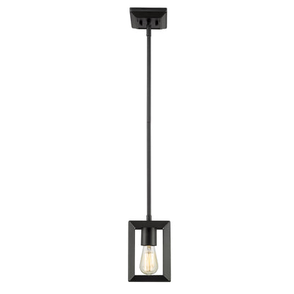 Smyth Mini Pendant in Matte Black - Matte Black / No Shade / NA - Golden Lighting