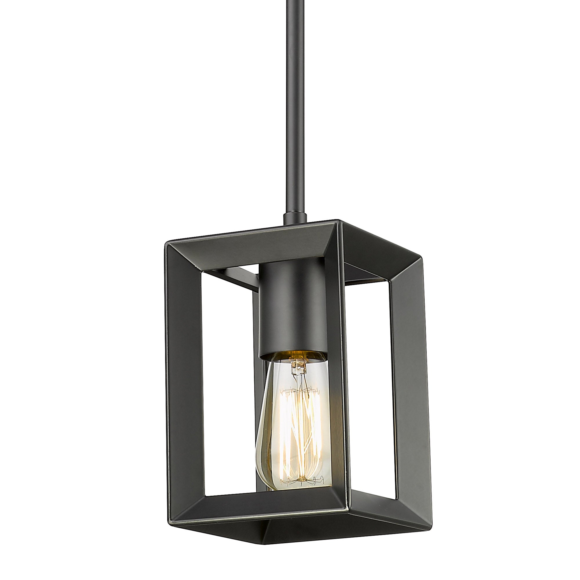 Smyth Mini Pendant in Matte Black - - Golden Lighting