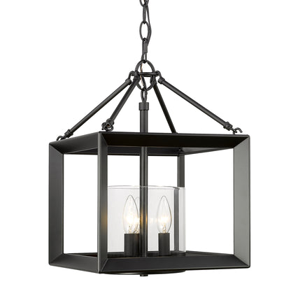 Golden Lighting Smyth 3-light Chandelier in Matte Black - - Golden Lighting