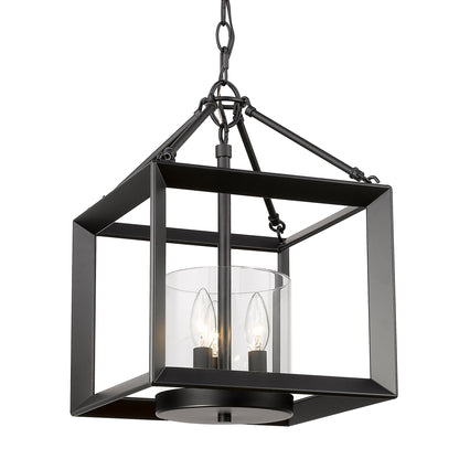 Golden Lighting Smyth 3-light Chandelier in Matte Black