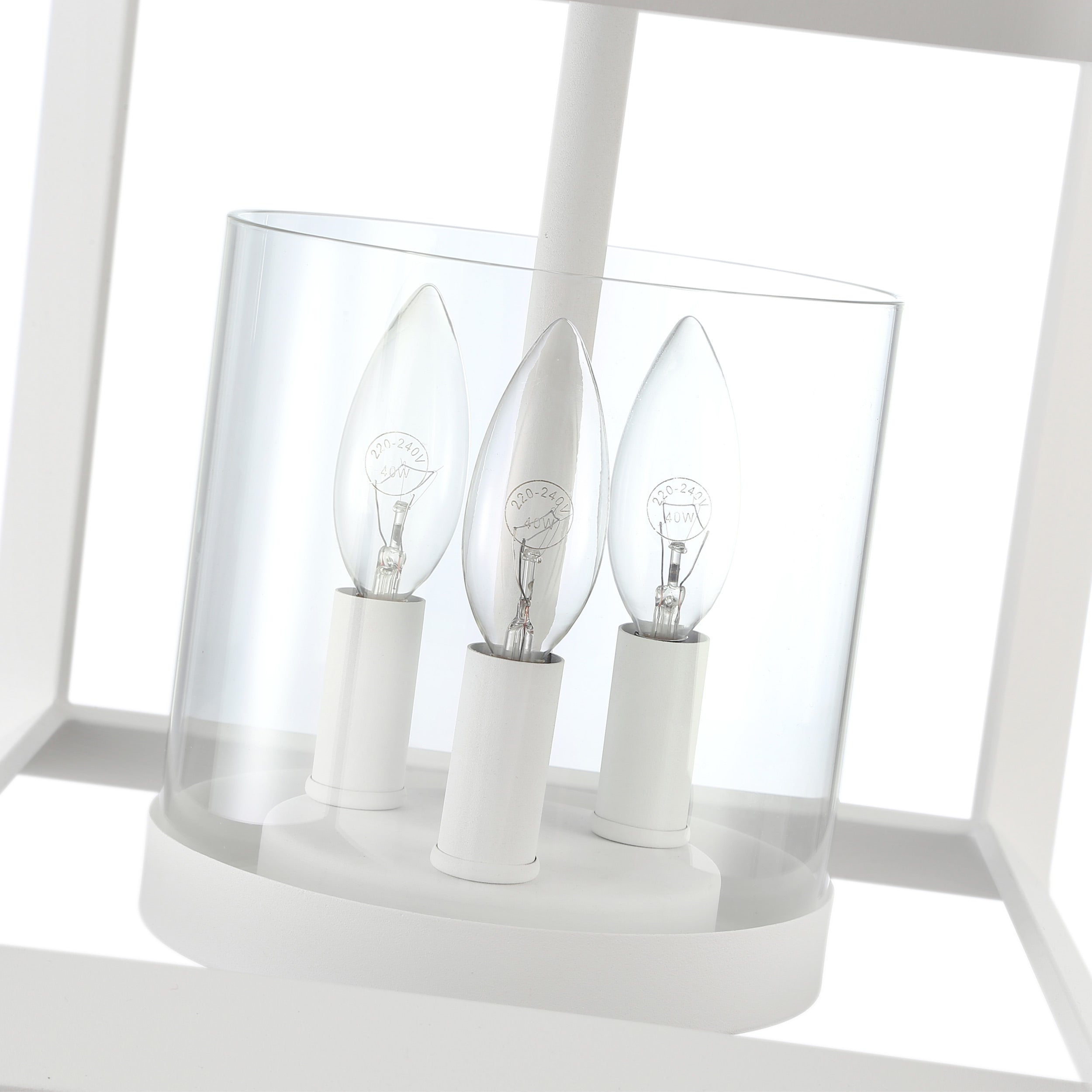 Golden Lighting Smyth 3-light Pendant in Natural White - - Golden Lighting
