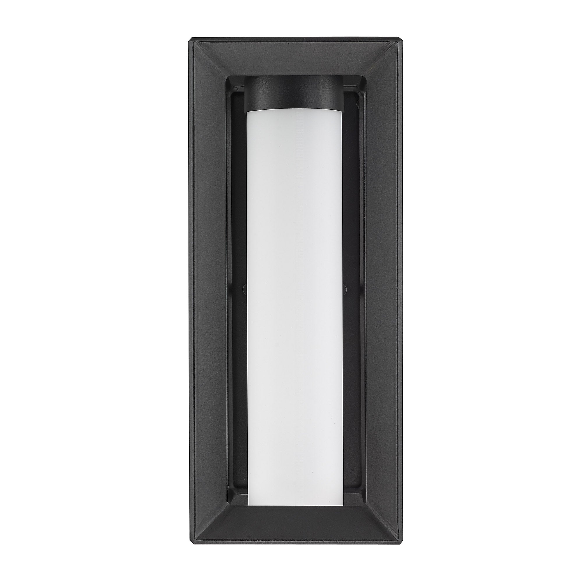 Golden Lighting Smyth 1-light Outdoor Wall in Natural Black and Opal Glass - - Golden Lighting