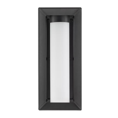 Golden Lighting Smyth 1-light Outdoor Wall in Natural Black and Opal Glass - - Golden Lighting