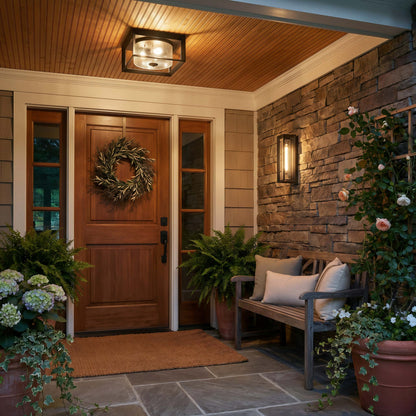 Golden Lighting Smyth 1-light Outdoor Wall in Natural White - - Golden Lighting