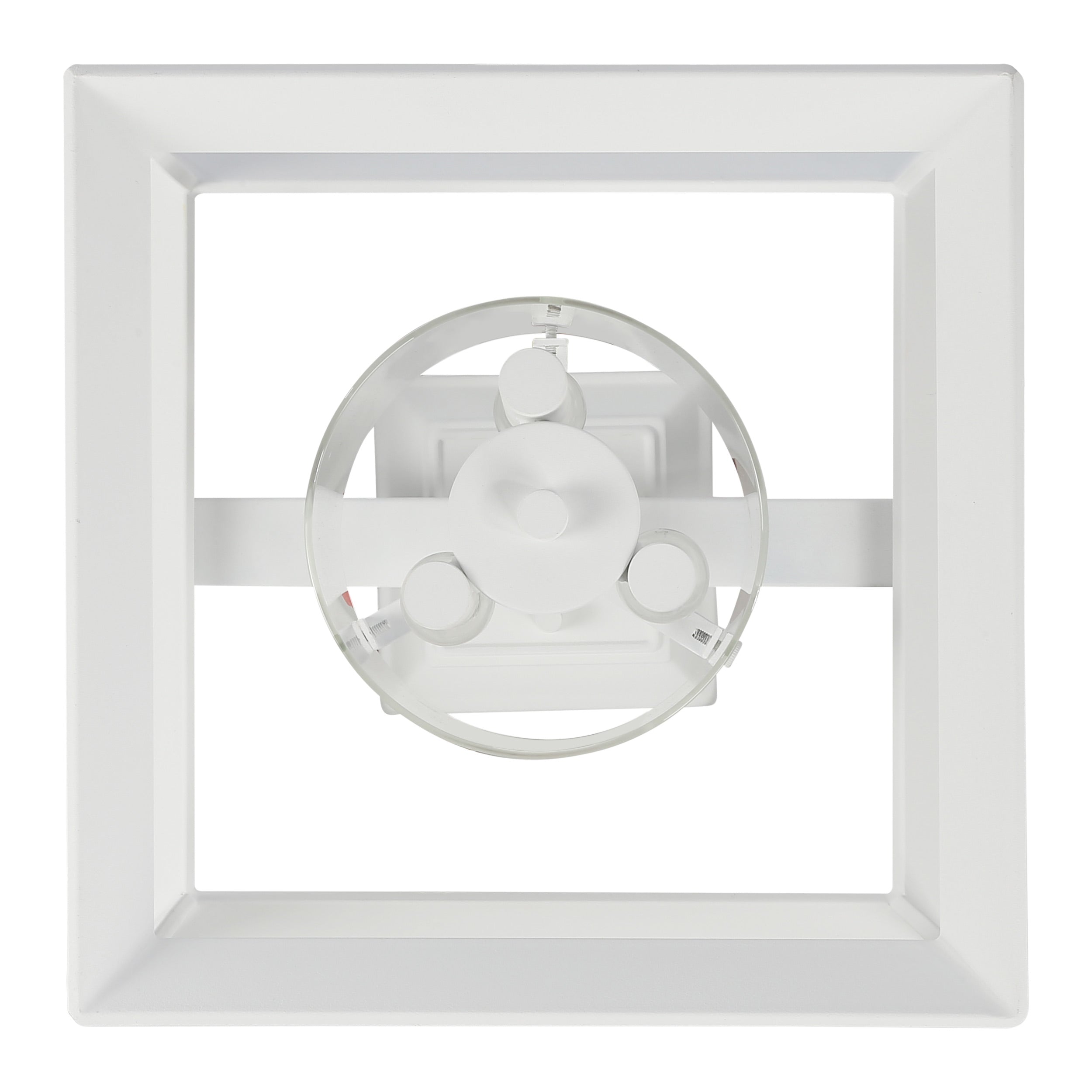 Golden Lighting Smyth 3-light 12"H Semi-Flush Mount in Natural White and Clear Glass - - Golden Lighting