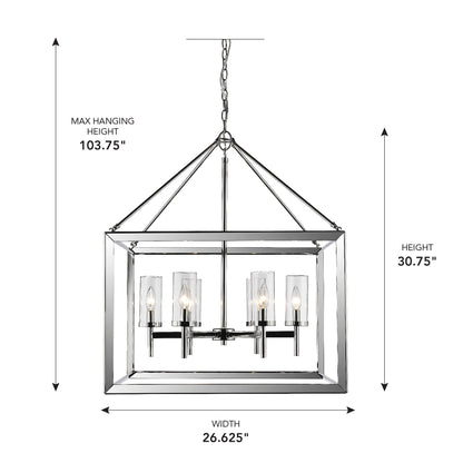 Smyth 6-light Chandelier in Chrome