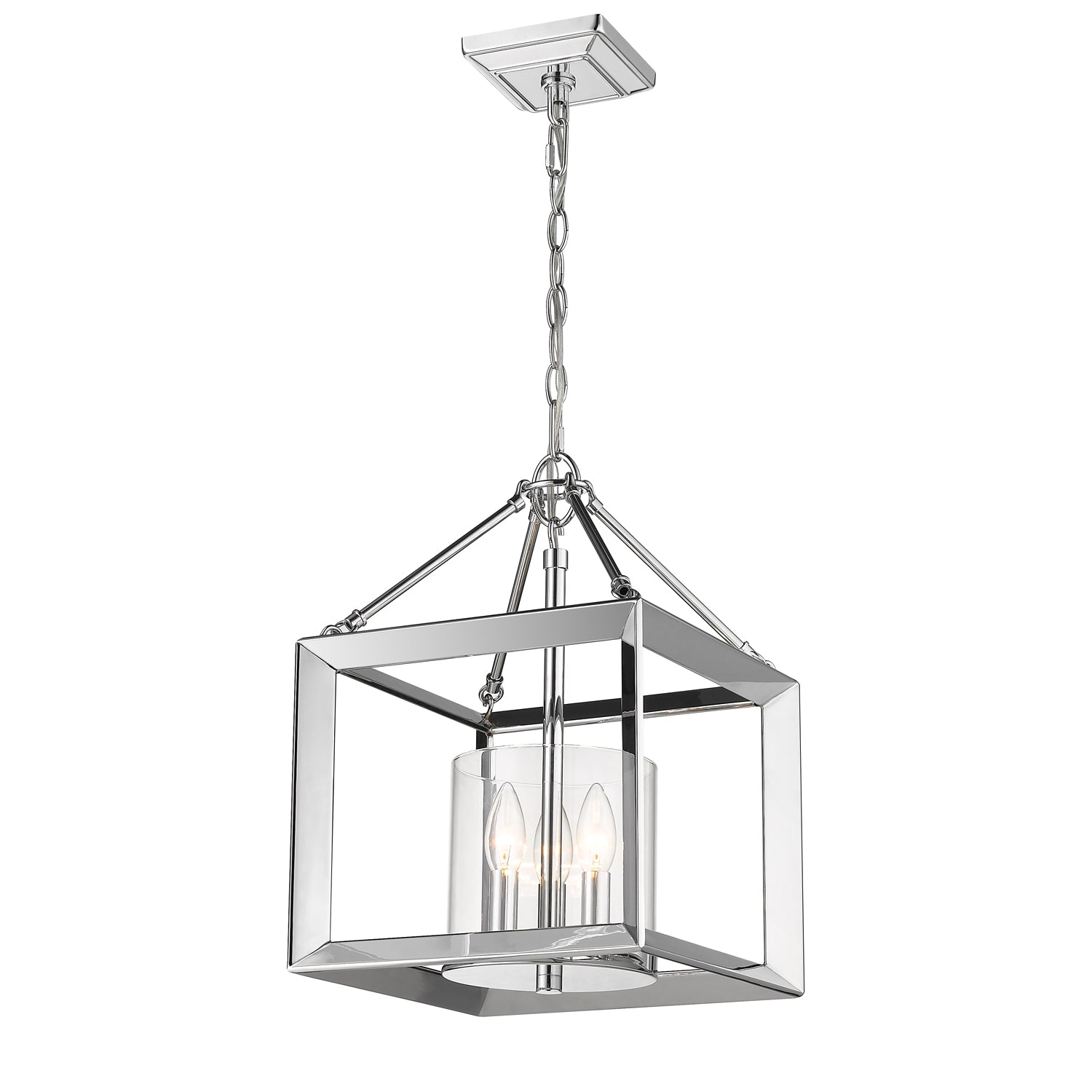 Smyth 3-light Semi-Flush Mount in Chrome
