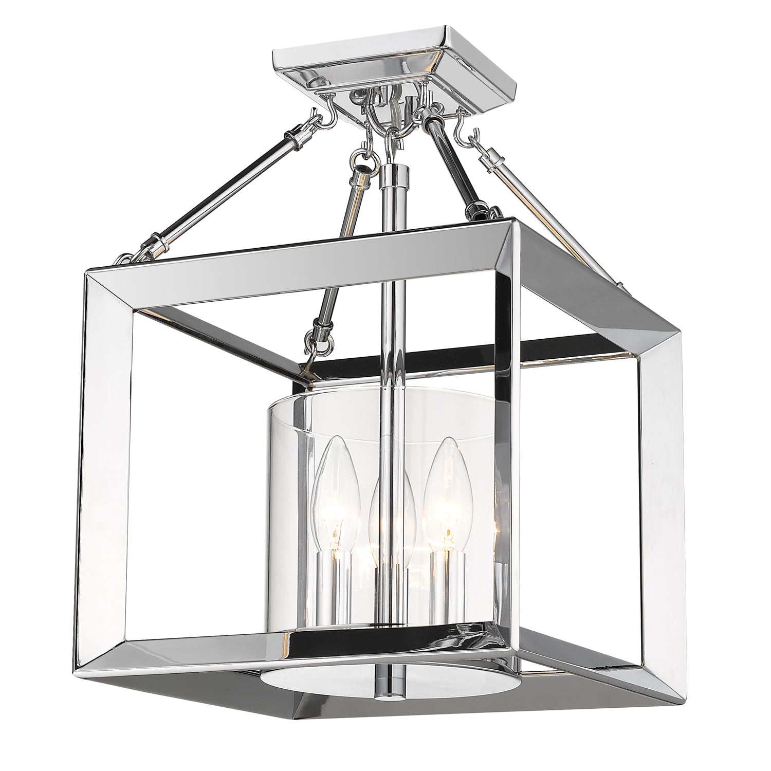 Smyth 3-light Semi-Flush Mount in Chrome
