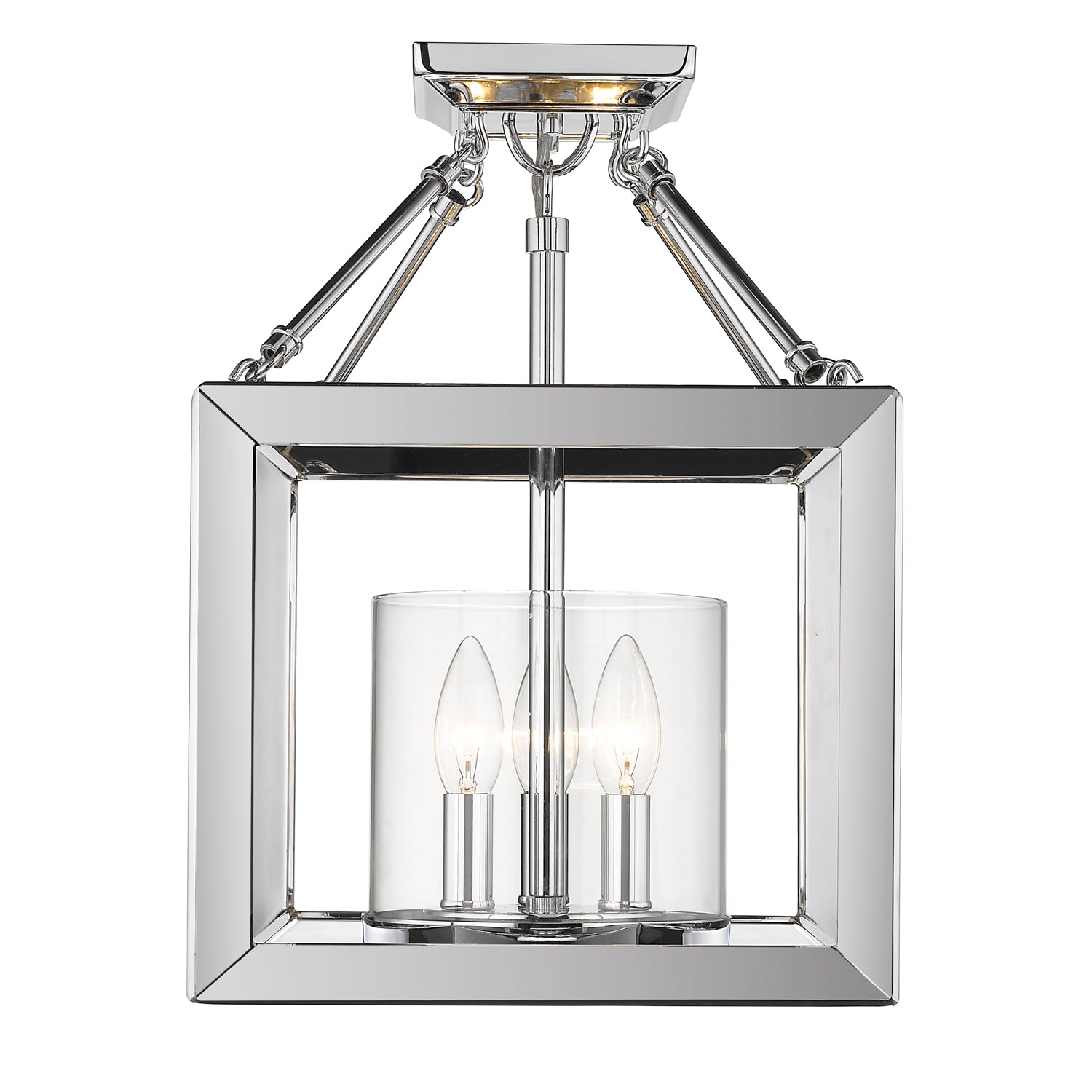 Smyth 3-light Semi-Flush Mount in Chrome