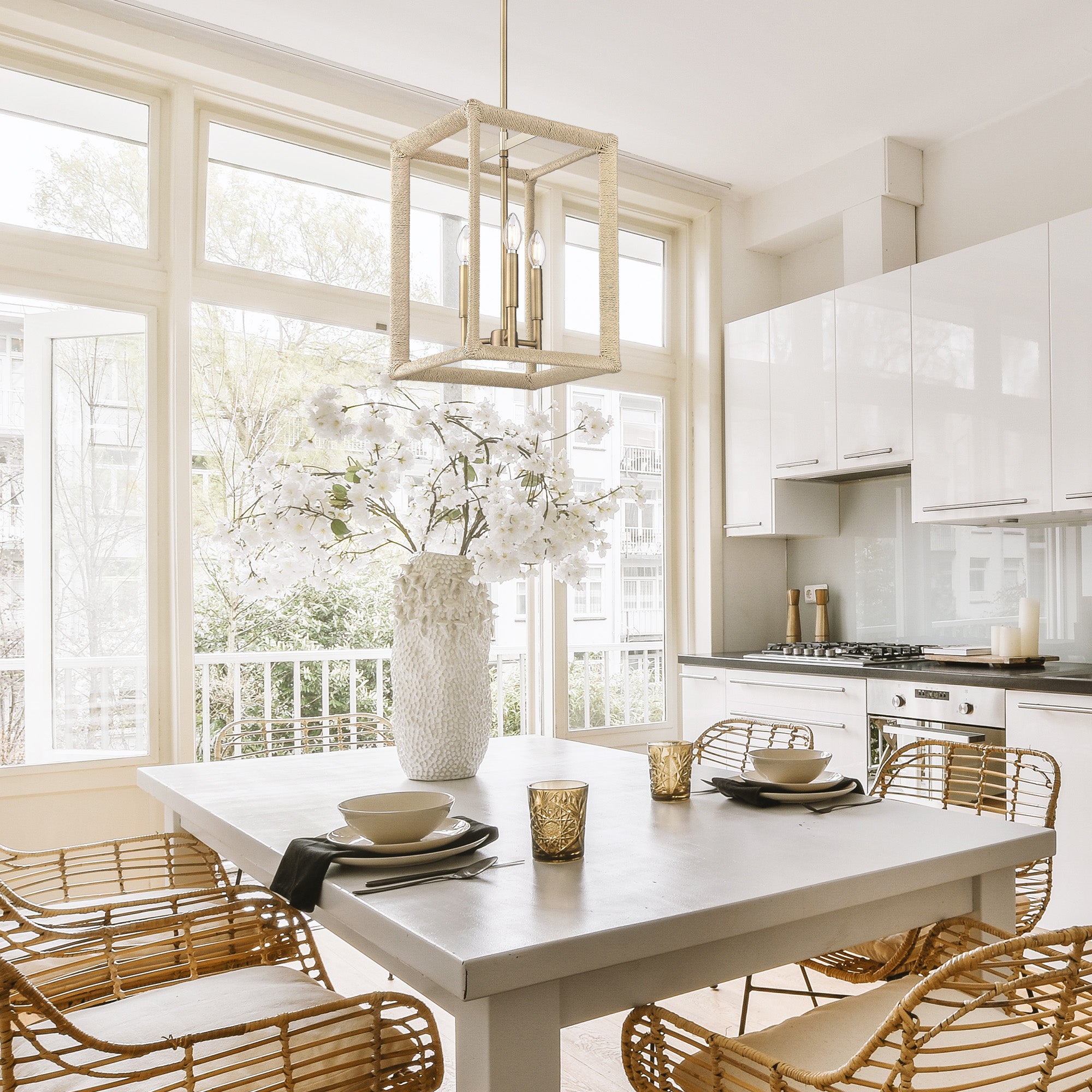 Kimber 3-light Pendant in Modern Brass