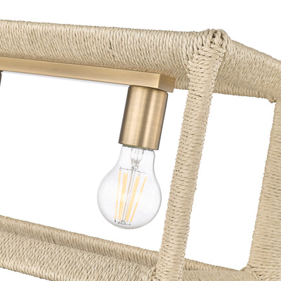 Kimber 5-light Island Light in Modern Brass
