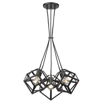 Golden Lighting Cassio 5-light Chandelier in Matte Black - - Golden Lighting