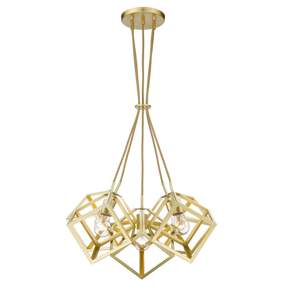 Golden Lighting Cassio 5-light Chandelier in Olympic Gold - - Golden Lighting
