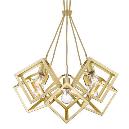 Golden Lighting Cassio 5-light Chandelier in Olympic Gold - - Golden Lighting