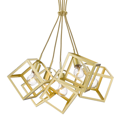 Golden Lighting Cassio 5-light Chandelier in Olympic Gold - - Golden Lighting