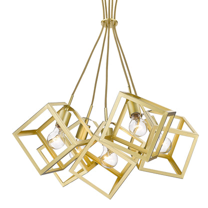 Golden Lighting Cassio 5-light Chandelier in Olympic Gold - - Golden Lighting