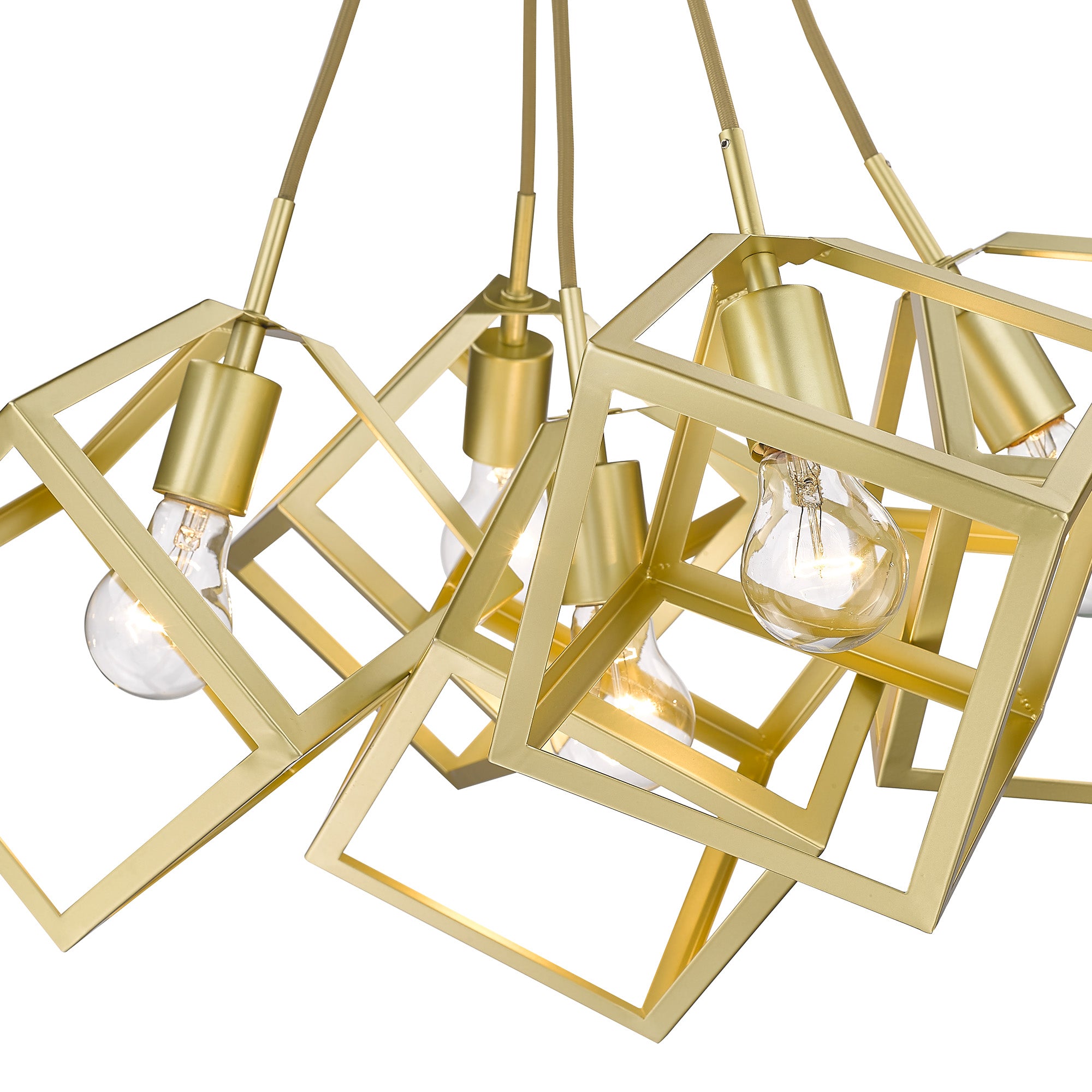Golden Lighting Cassio 5-light Chandelier in Olympic Gold - - Golden Lighting