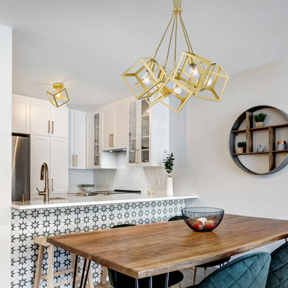 Golden Lighting Cassio 5-light Chandelier in Olympic Gold - - Golden Lighting