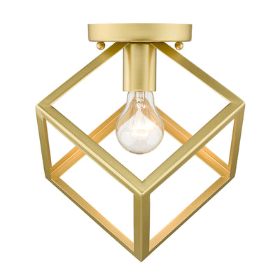Golden Lighting Cassio 1-light Flush Mount in Olympic Gold - Default Title - Golden Lighting
