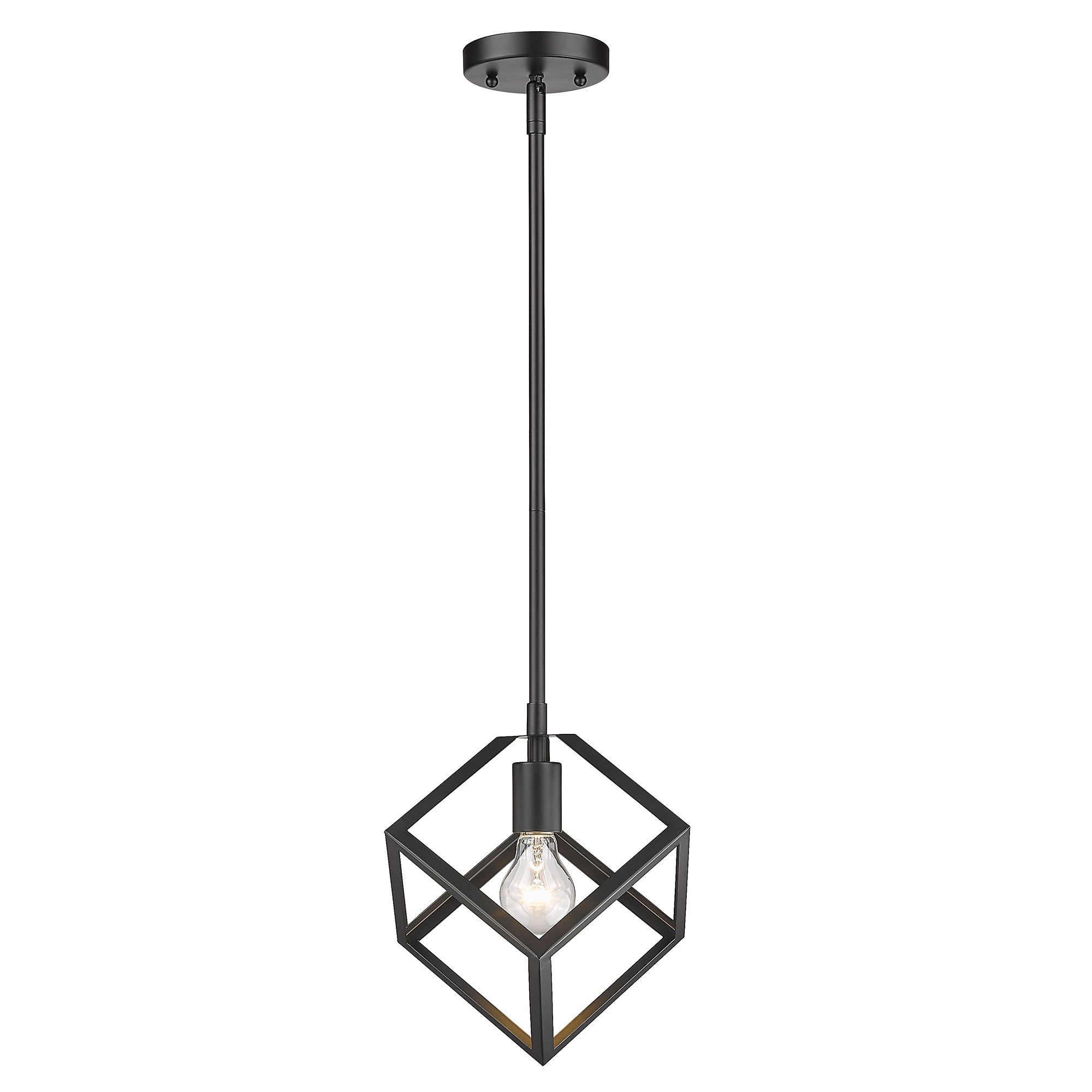 Golden Lighting Cassio 1-light Pendant in Matte Black - - Golden Lighting