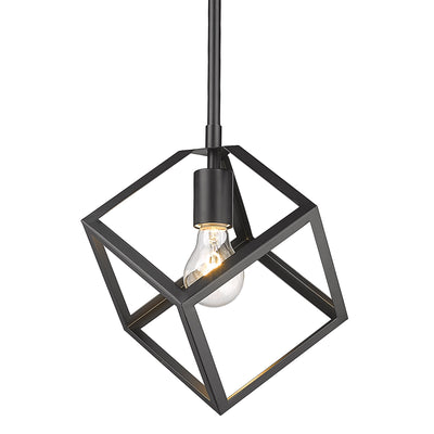 Golden Lighting Cassio 1-light Pendant in Matte Black - - Golden Lighting