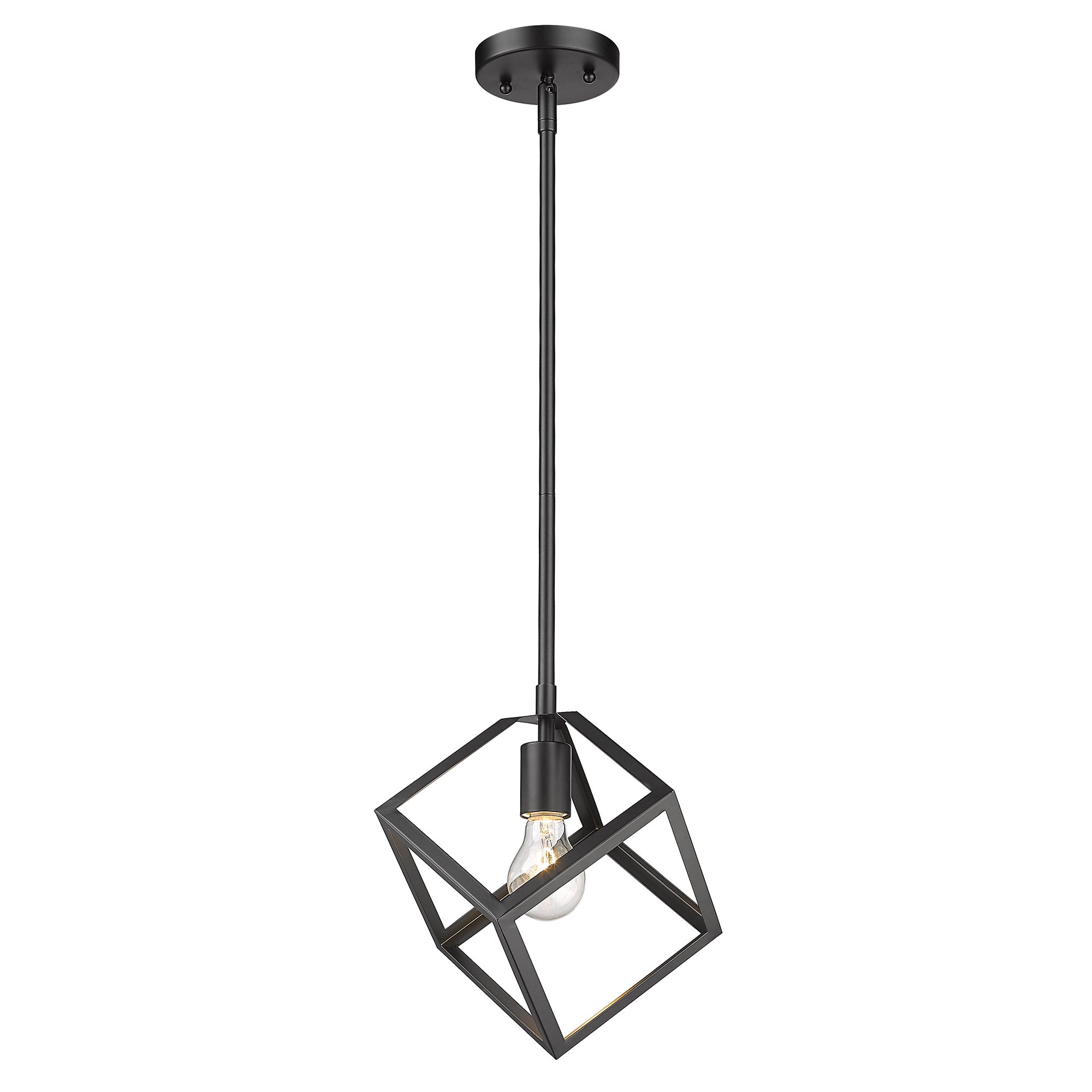 Golden Lighting Cassio 1-light Pendant in Matte Black - - Golden Lighting
